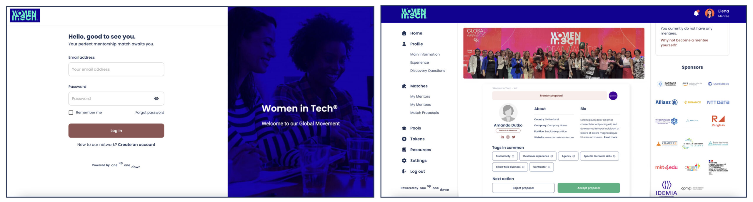 Women in Tech Mentorship Pool Screenshot